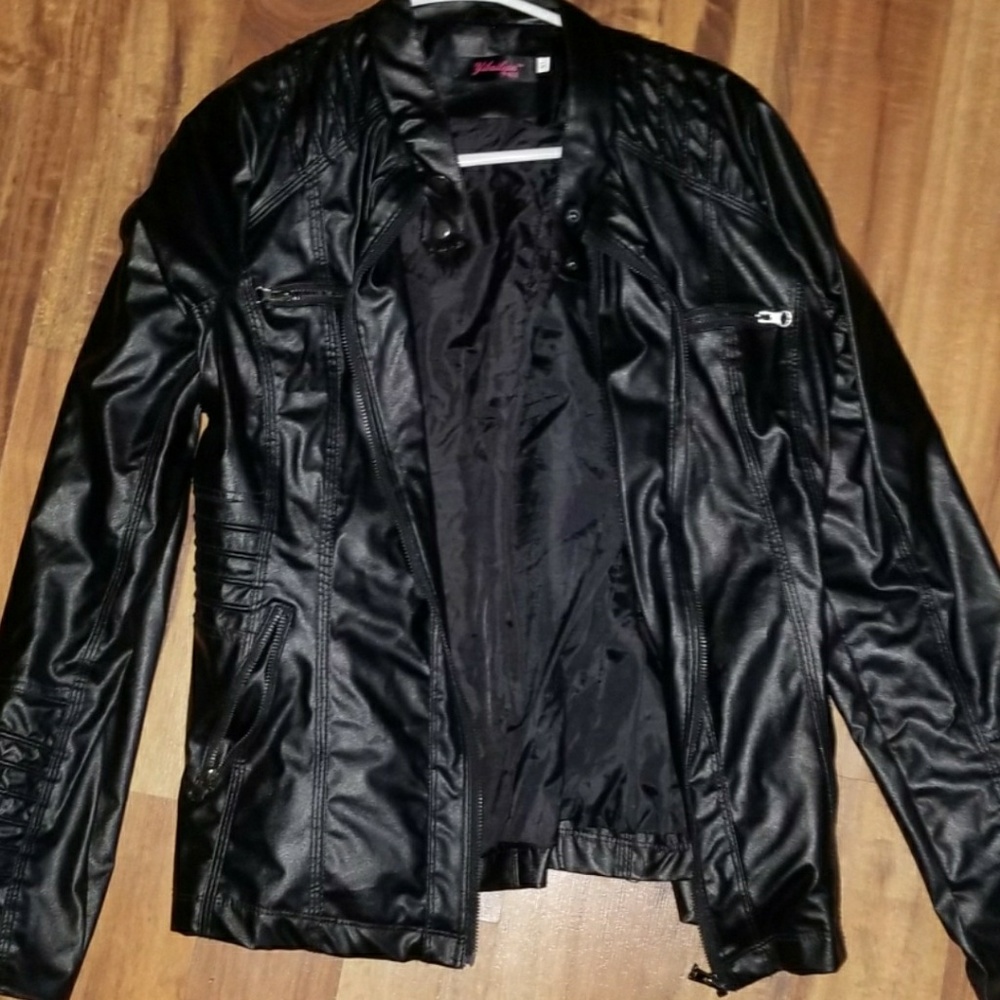 Faux leather jacket